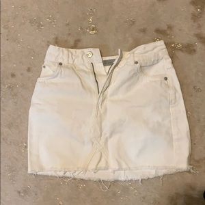 White jean skirt